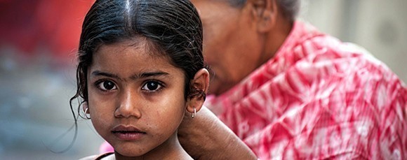 Petite fille parrainée en Inde